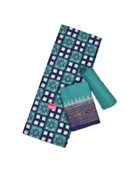 Rama Green Colour Sambalpuri Handloom Cotton Dress Material