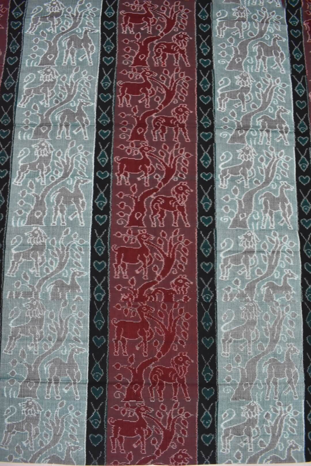 Lite Colour Animal Design Sambalpuri Handloom Cotton Dress Material - Image 5
