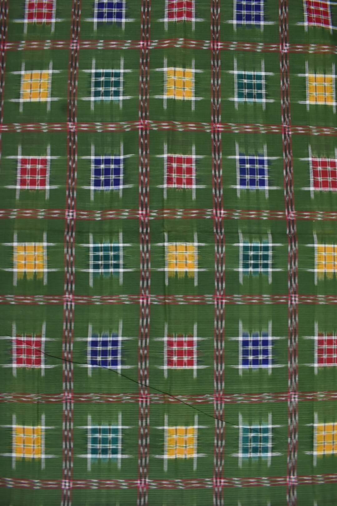 Mahendi Colour Aswini Design Sambalpuri Handloom Cotton Fabrics - Image 3