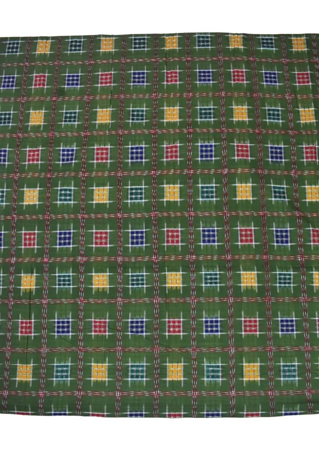 Mahendi Colour Aswini Design Sambalpuri Handloom Cotton Fabrics - Image 2