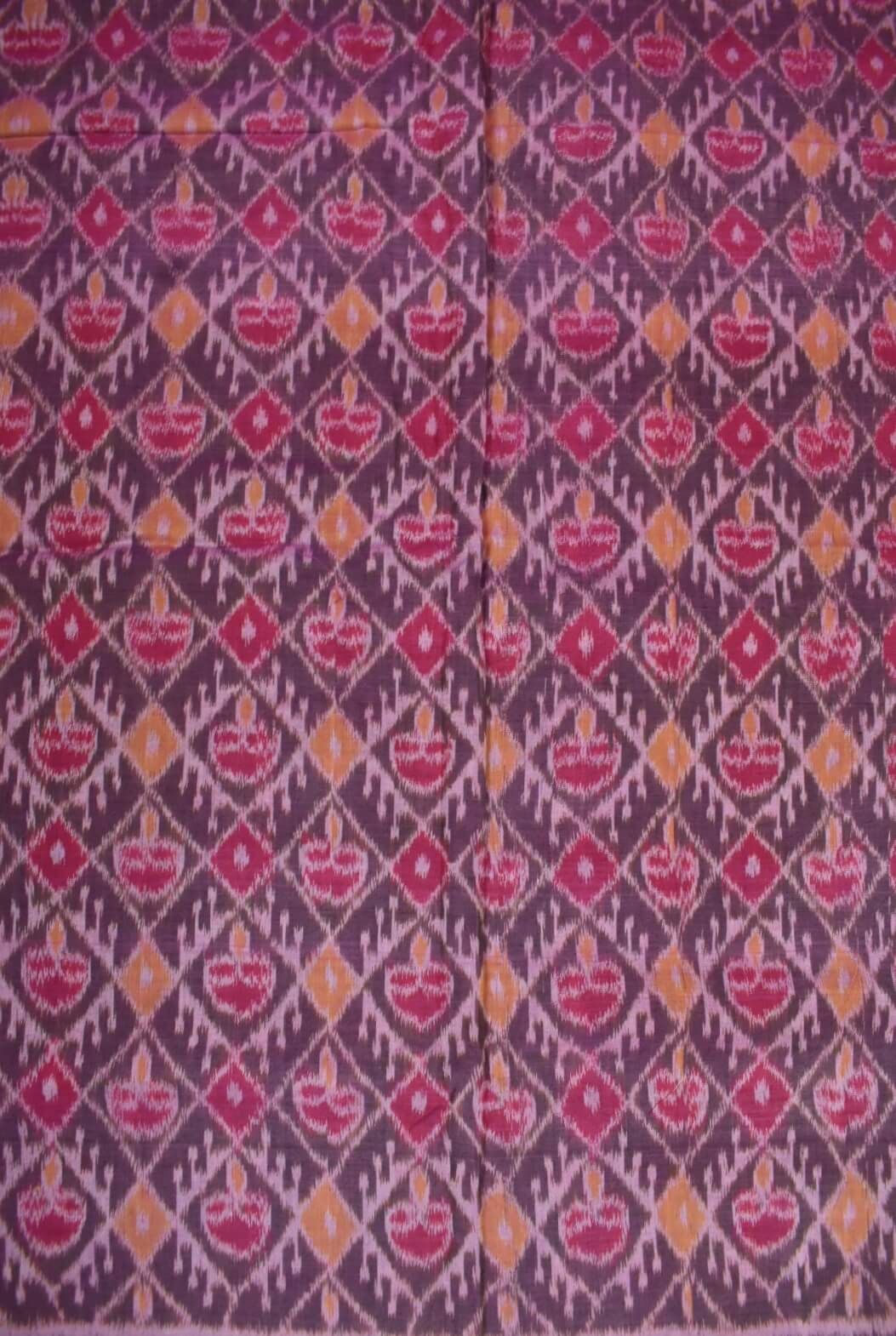 Pink Colour Sambalpuri Handloom Cotton Fabrics - Image 3