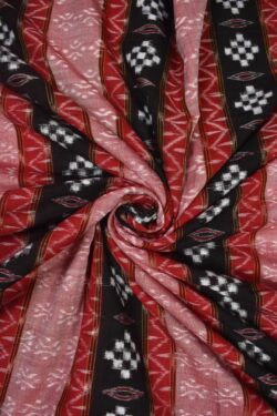 Pitch-Black Colour  Sambalpuri Handloom Cotton Fabrics