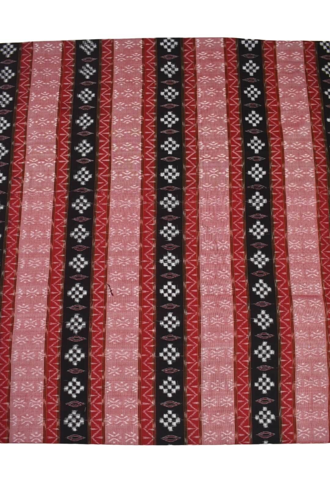 Pitch-Black Colour Sambalpuri Handloom Cotton Fabrics - Image 2