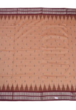 Cream Colour Sambalpuri  Cotton Saree