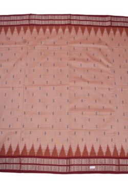Pitch Colour Sambalpuri  Cotton Saree