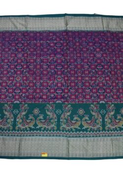 Purple-Green Combination Chakra Design Sambalpuri Handloom  Cotton/silk mix Saree