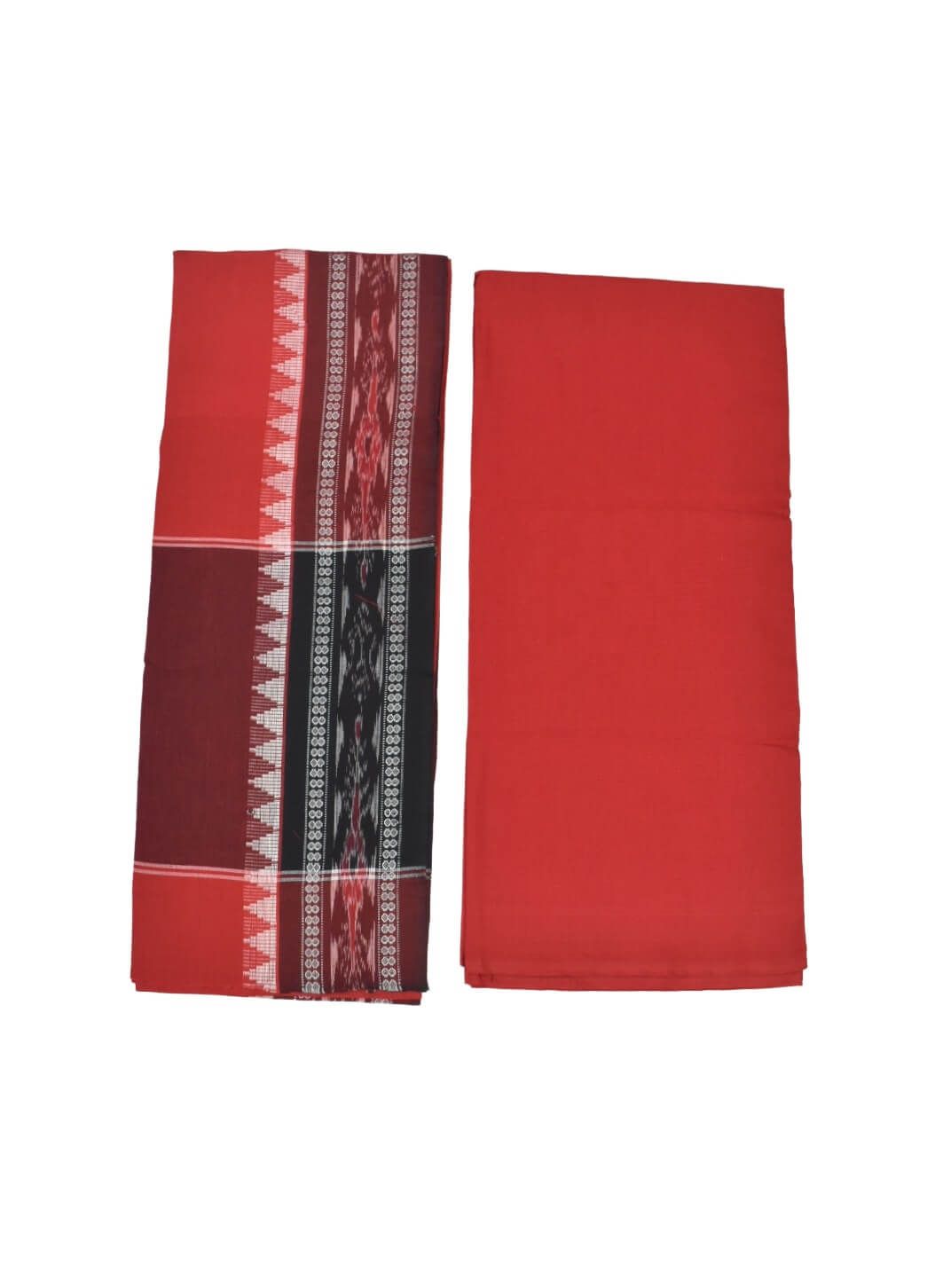 Black Colour Sambalpuri Handloom Cotton Bomkai Dress Material - Image 2