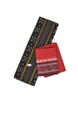 Black Colour Sambalpuri Handloom Cotton Bomkai Dress Material