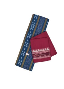 Blue Colour Sambalpuri Handloom Cotton Bomkai Dress Material