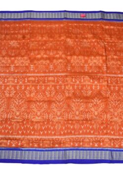 Orange Colour Sambalpuri Handloom Bandha Silk Saree