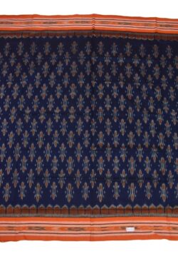 Blue Colour Sambalpuri Handloom Mania Bandha Cotton Saree