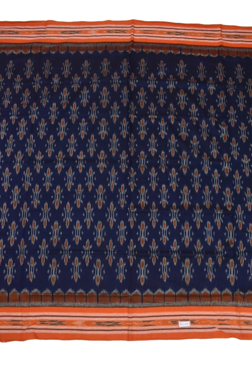 Blue Colour Sambalpuri Handloom Mania Bandha Cotton Saree