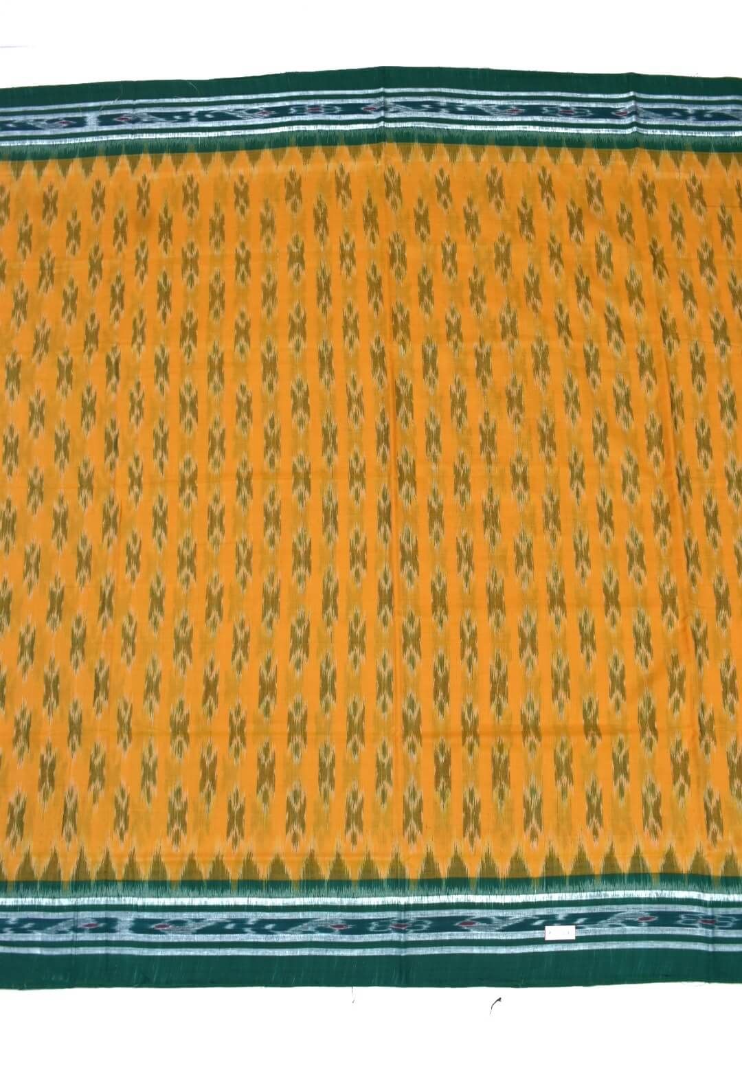 Yellow Colour Sambalpuri Handloom Mania Bandha Cotton Saree