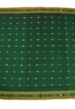 Green Colour Sambalpuri Handloom Cotton Saree