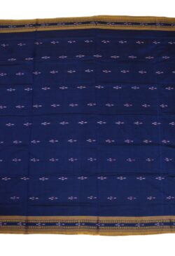Blue Colour Sambalpuri Handloom Cotton Saree