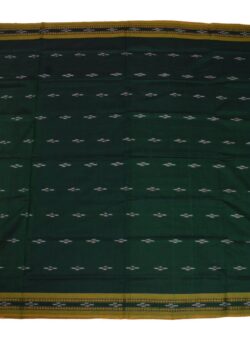 Green Colour Sambalpuri Handloom Cotton Saree