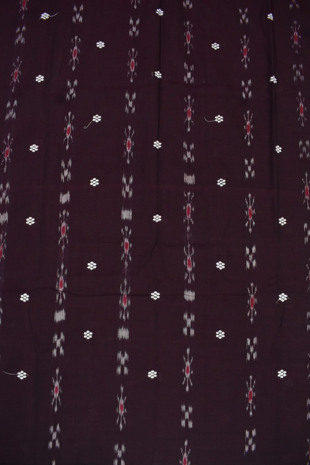 Brown Colour Sambalpuri Handloom Cotton Dress Material - Image 5