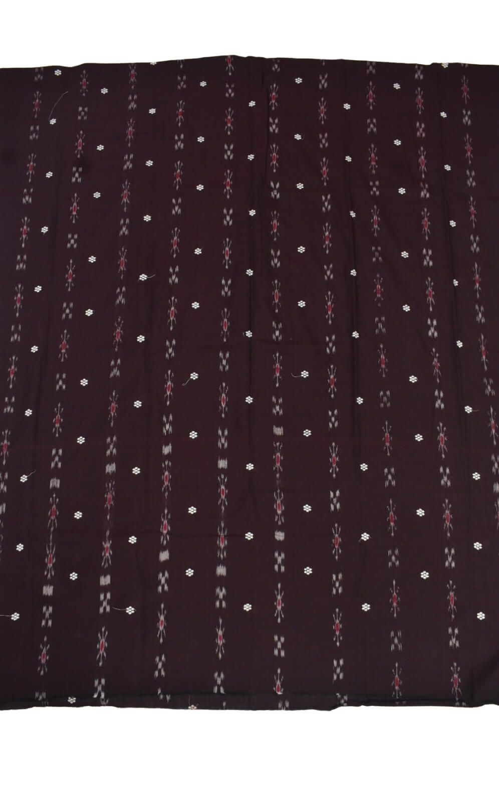 Brown Colour Sambalpuri Handloom Cotton Dress Material - Image 4