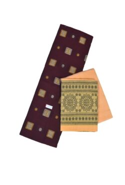 Maroon Colour Sambalpuri Handloom Cotton Dress Material