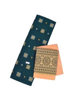 Green Colour Sambalpuri Handloom Cotton Dress Material