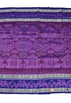 Purple Colour Sambalpuri Handloom Bandha Silk Saree