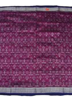 Purple Colour Sambalpuri Handloom Bandha Silk Saree