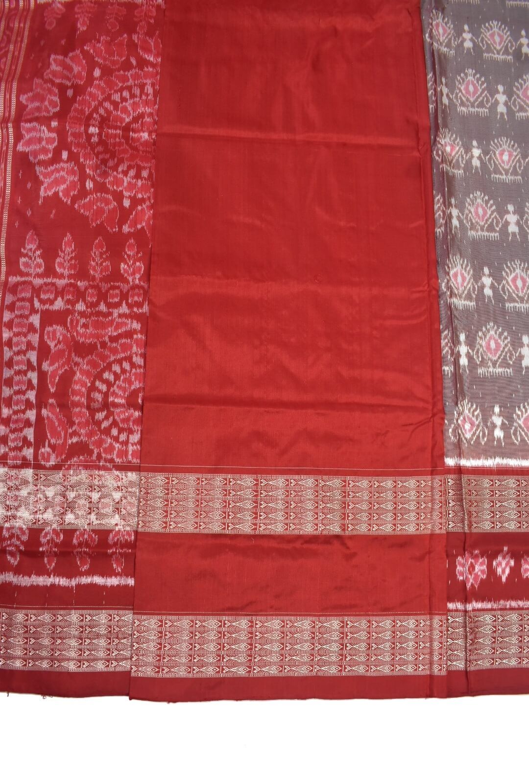 Pitch Colour Sambalpuri Handloom Bandha Silk Saree - Image 5