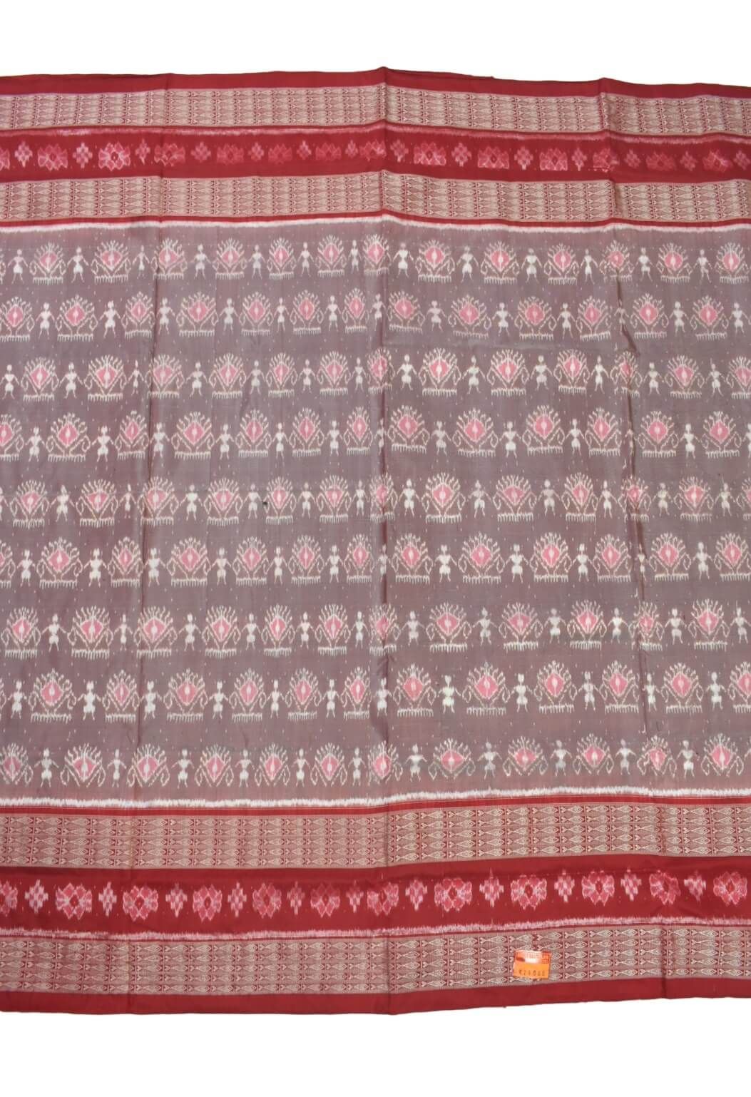 Pitch Colour Sambalpuri Handloom Bandha Silk Saree