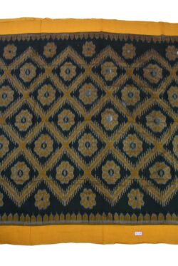 Black-Yellow Colour Sambalpuri Handloom Mania Bandha Cotton Saree