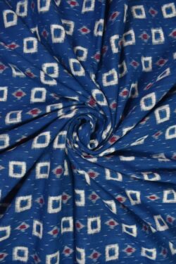 Blue Colour  Sambalpuri Handloom Cotton Fabrics