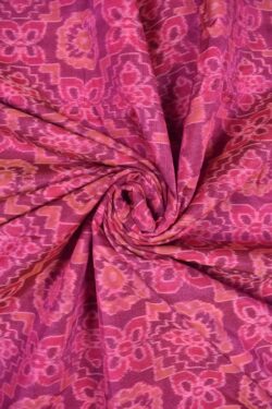 Pink Colour Sambalpuri Handloom Cotton/Pata Bapta fabric