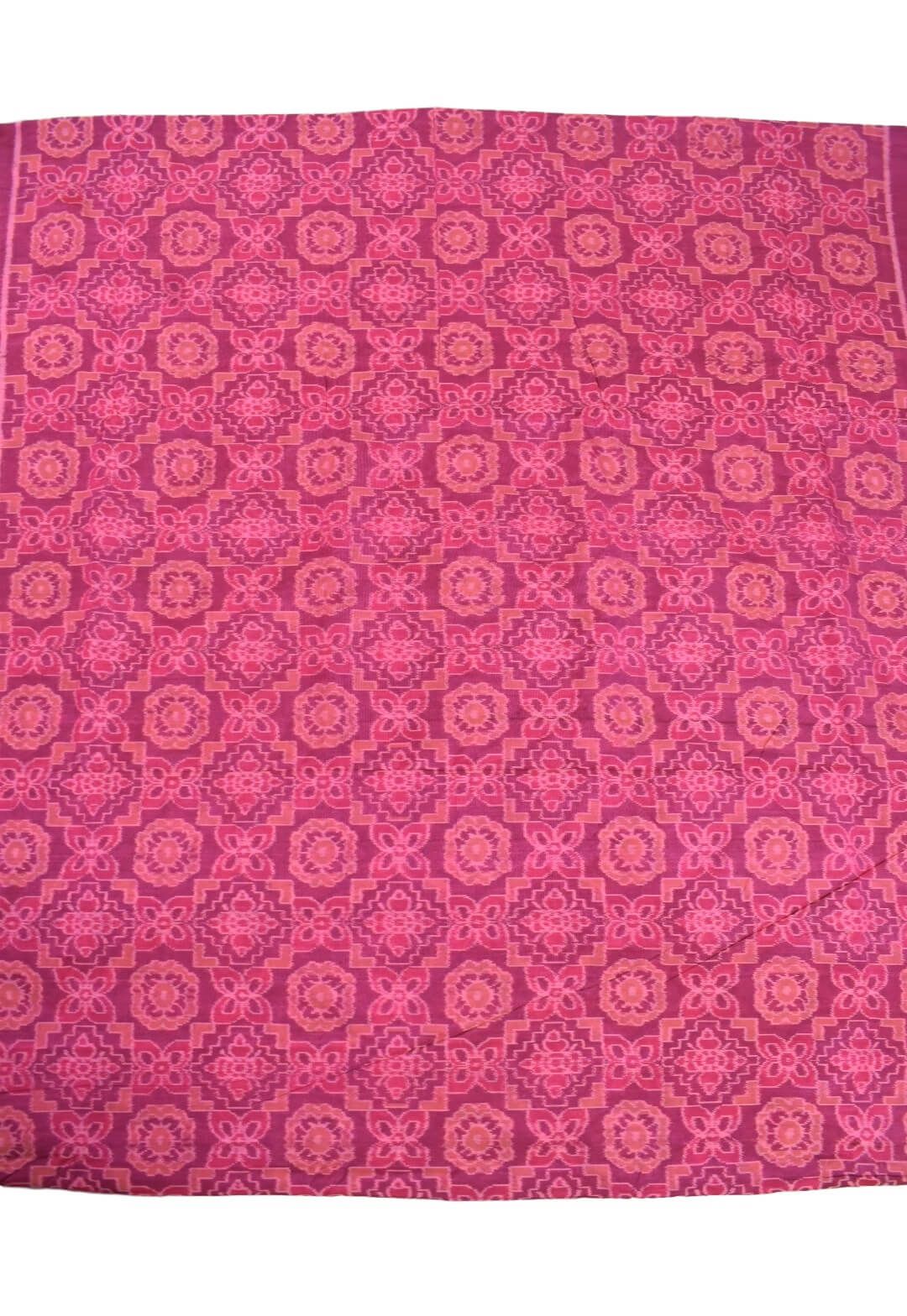 Pink Colour Sambalpuri Handloom Cotton/Pata Bapta fabric - Image 2