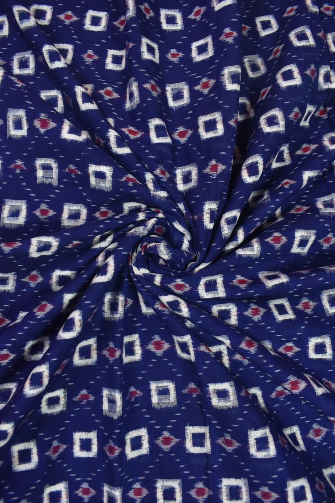 Blue Colour Nabakothi Design Sambalpuri Handloom Cotton Fabrics
