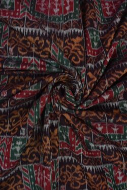 Red Colour Sambalpuri Pasapali Design Handloom Cotton Fabrics