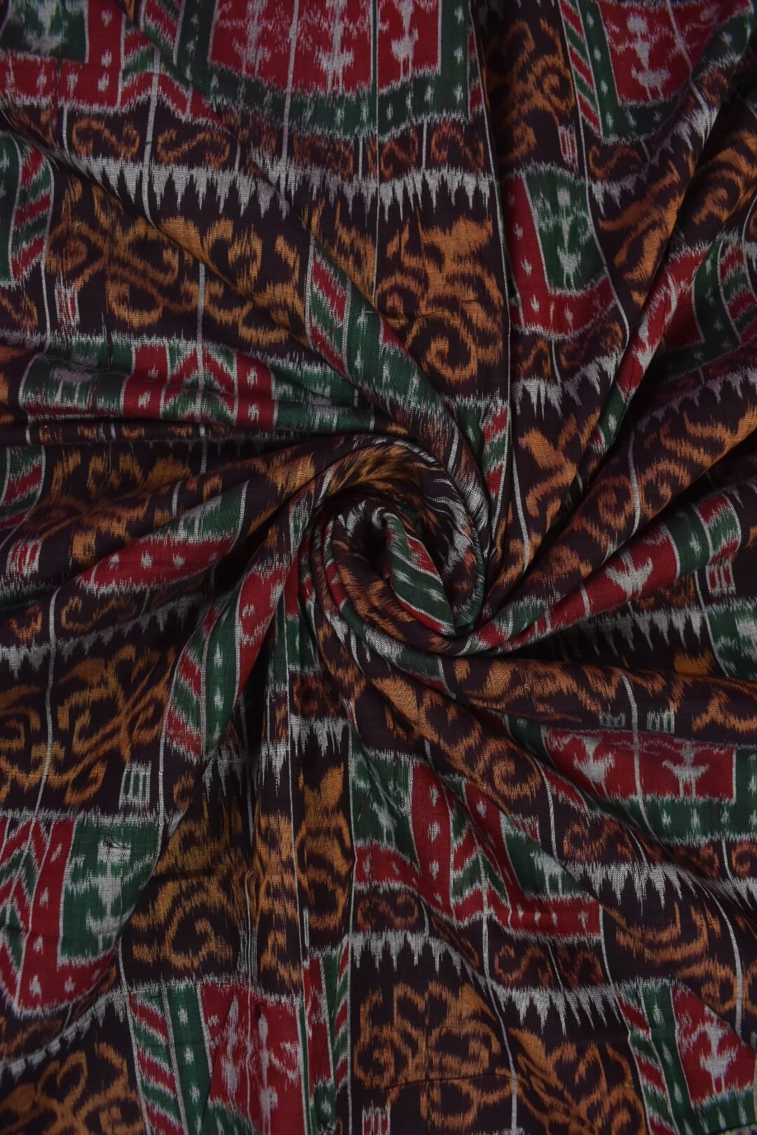 Red Colour Sambalpuri Pasapali Design Handloom Cotton Fabrics