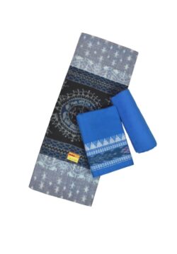 Black-Blue Colour Sambalpuri Handloom Cotton Dress Material