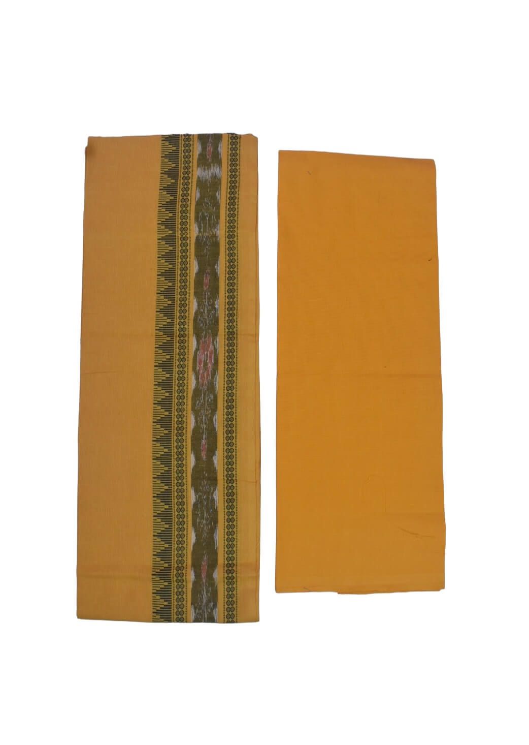 Red Colour Sambalpuri Handloom Cotton Dress Material - Image 2