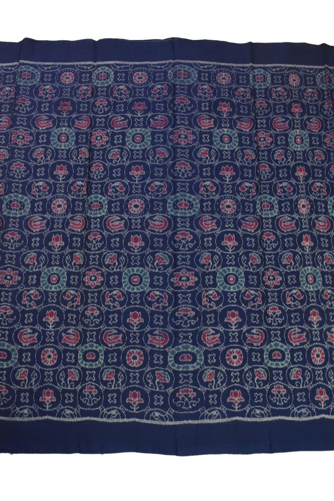 Blue Colour Sambalpuri Handloom Cotton Dress Material - Image 4