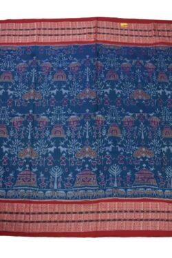 Sky Blue Colour Tribal Design Sambalpuri Handloom Cotton Saree