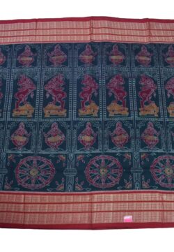 Green Colour Sambalpuri Handloom Bandha Cotton Saree
