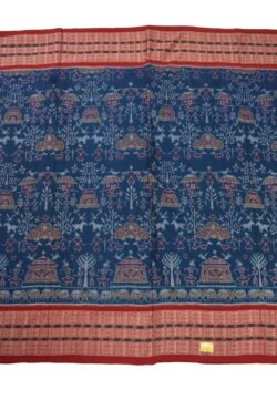 Blue Colour Tribal Design Sambalpuri Handloom Cotton Saree