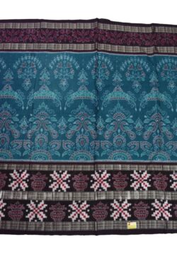 Blue-Black Colour  Sambalpuri Handloom Cotton Saree