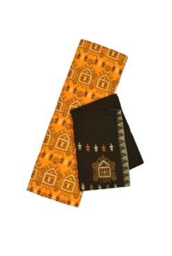 Yellow Colour Sambalpuri Handloom Cotton Bomkai Dress Material