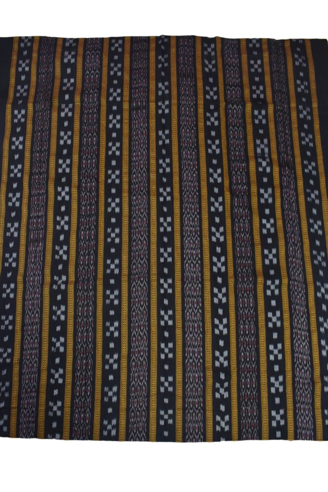 Black Colour Sambalpuri Handloom Cotton Bomkai Dress Material - Image 4