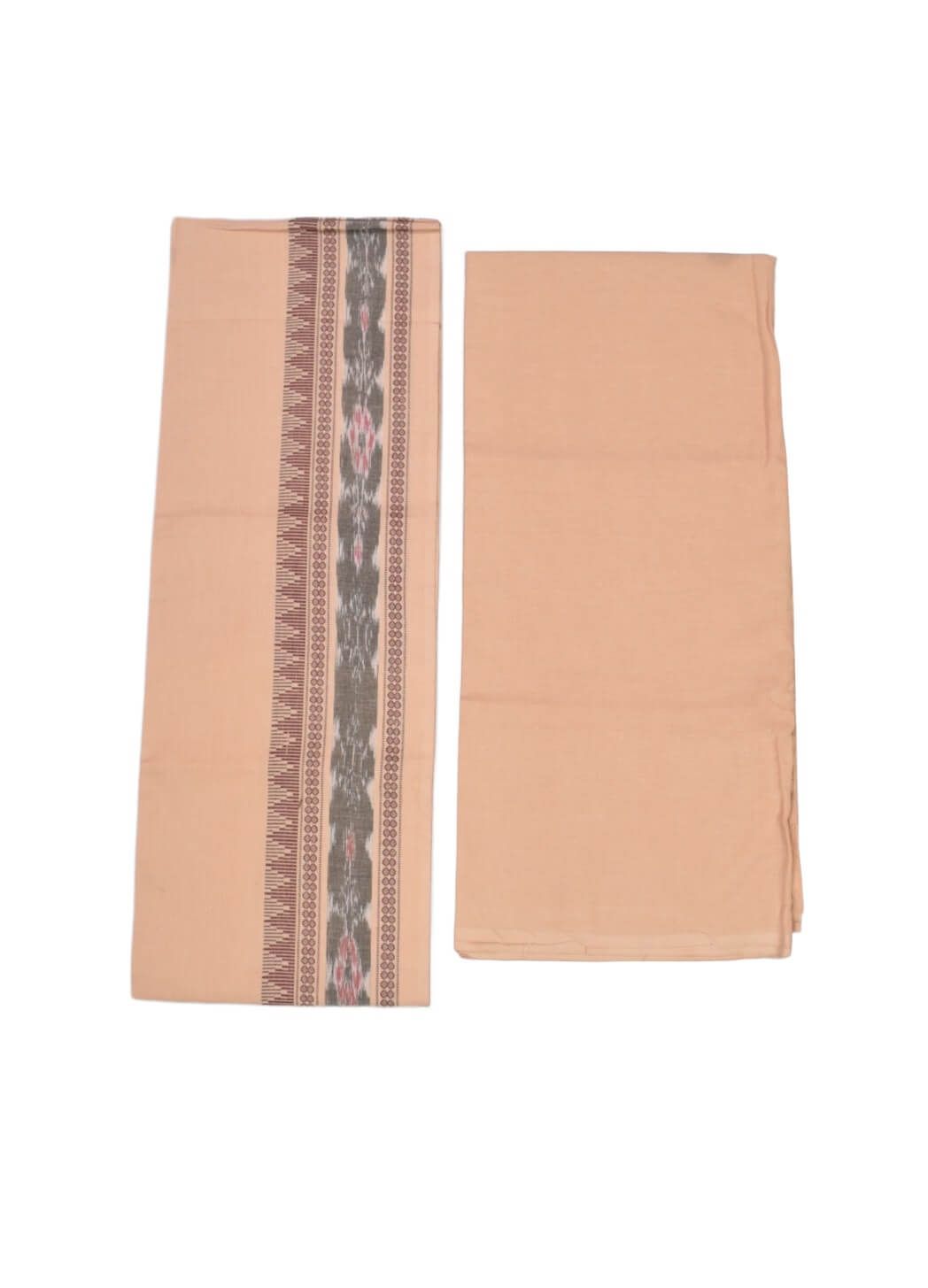 Maroon Colour Sambalpuri Handloom Cotton Bomkai Dress Material - Image 2