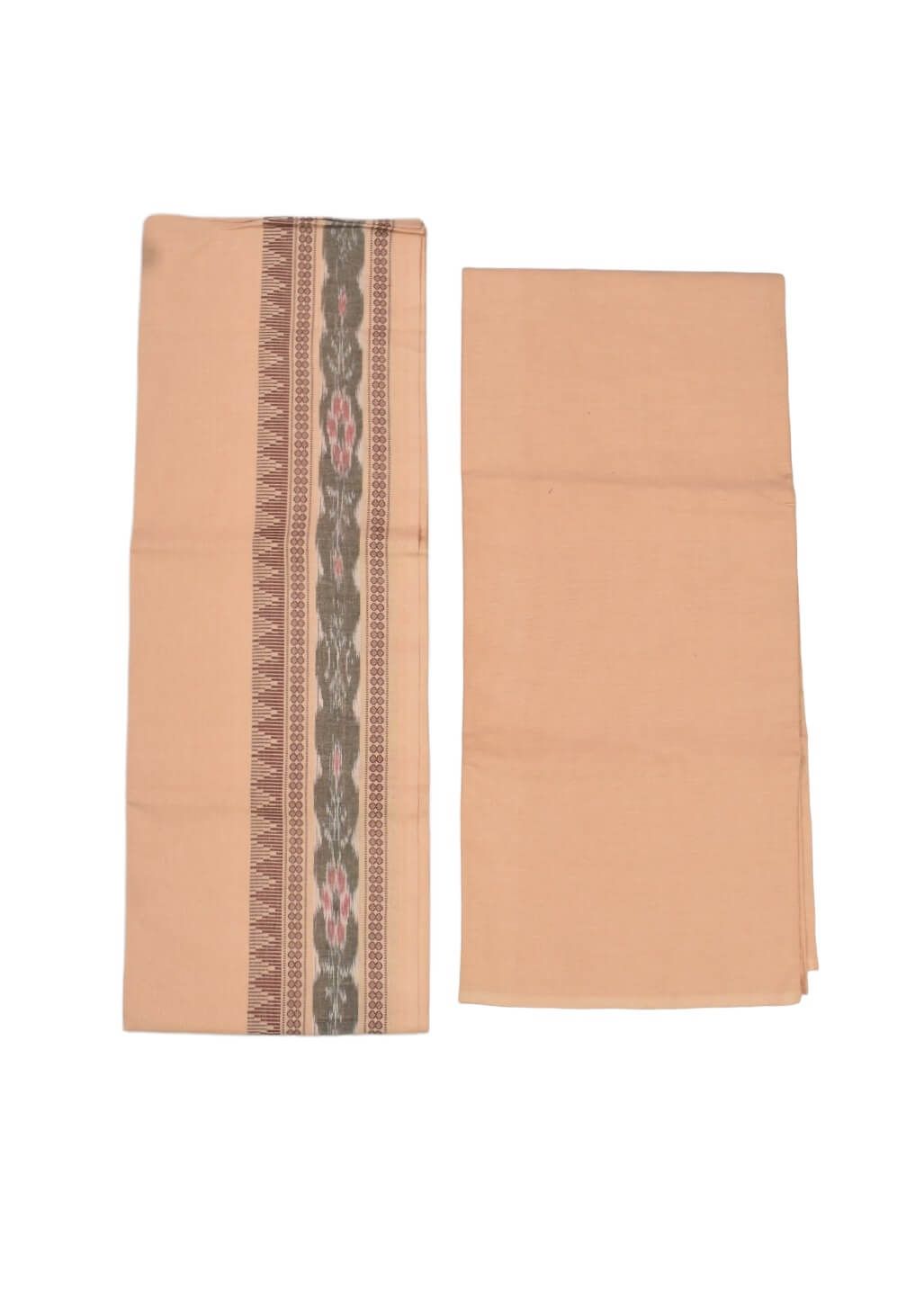 Maroon Colour Sambalpuri Handloom Cotton Bomkai Dress Material - Image 2
