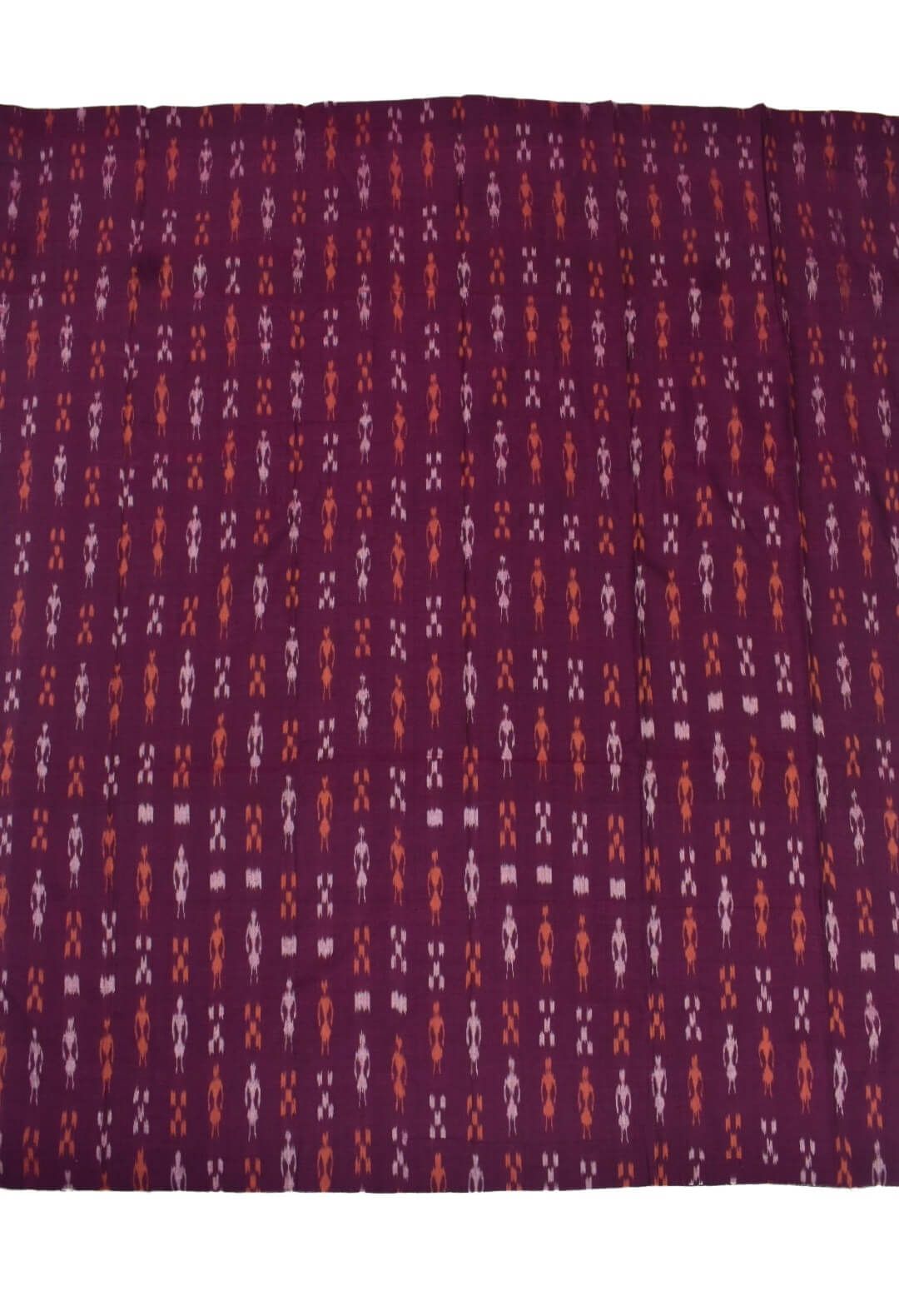 Purple Colour Sambalpuri Handloom Cotton Bomkai Dress Material - Image 4