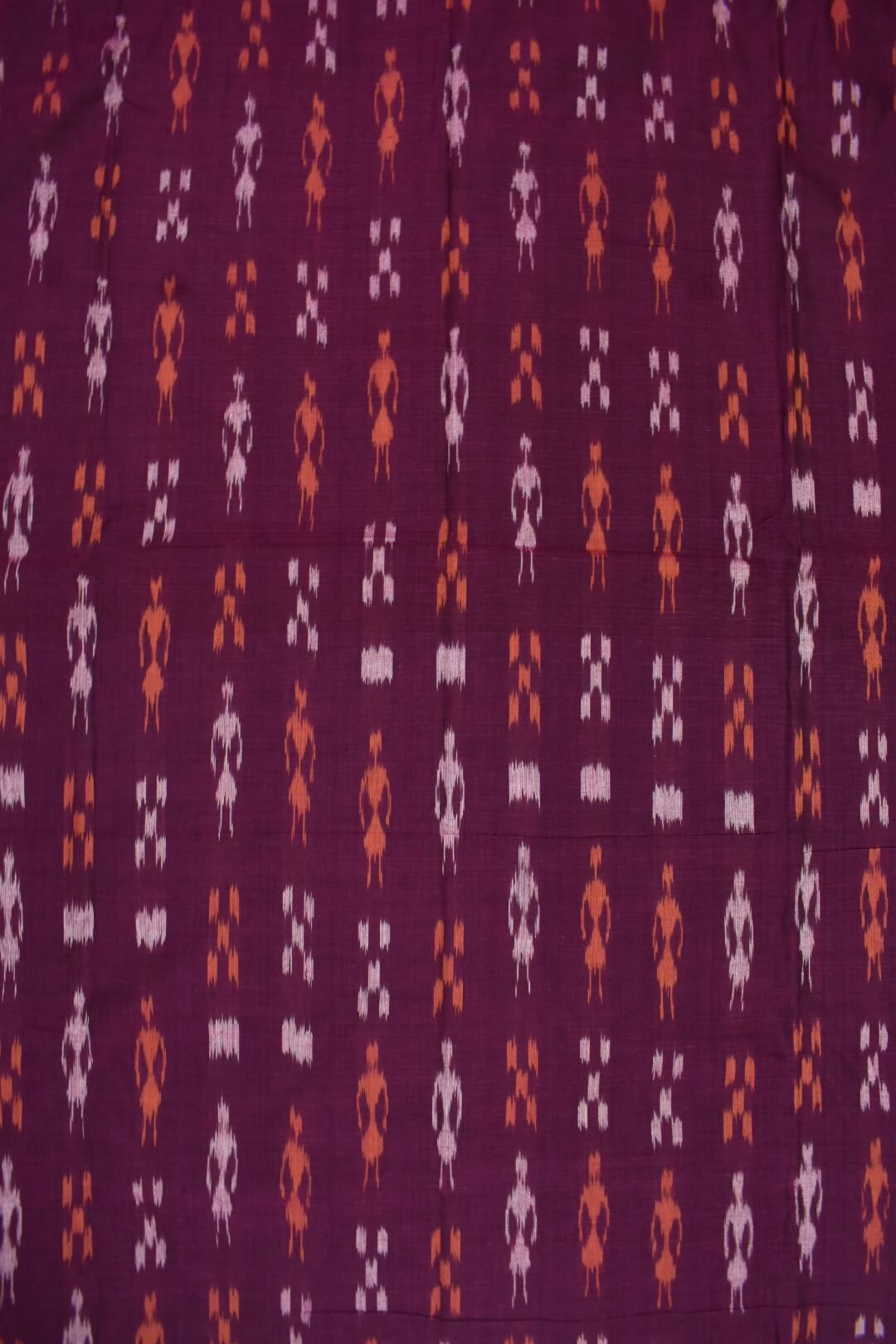 Purple Colour Sambalpuri Handloom Cotton Bomkai Dress Material - Image 5