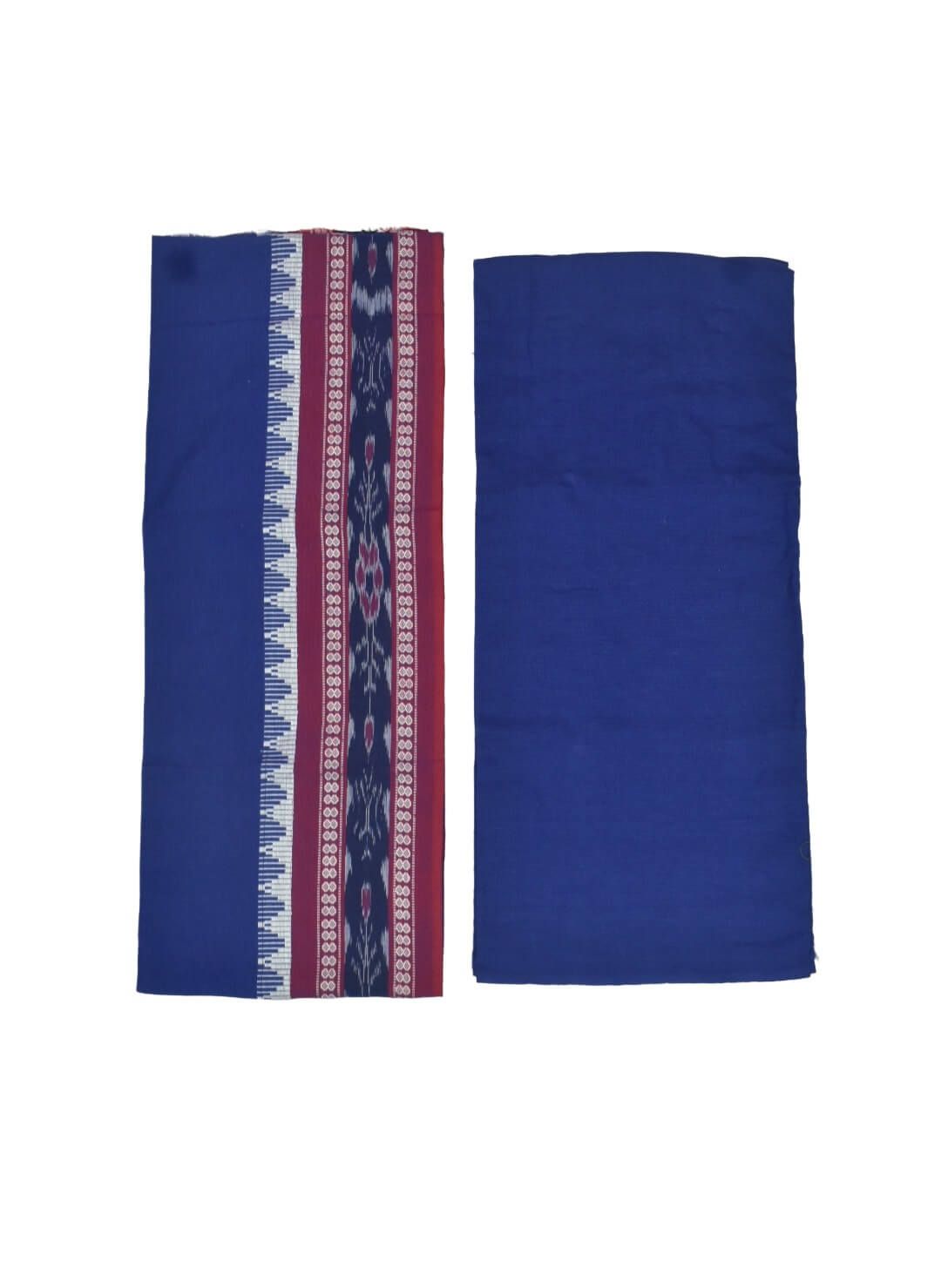 Purple Colour Sambalpuri Handloom Cotton Bomkai Dress Material - Image 2