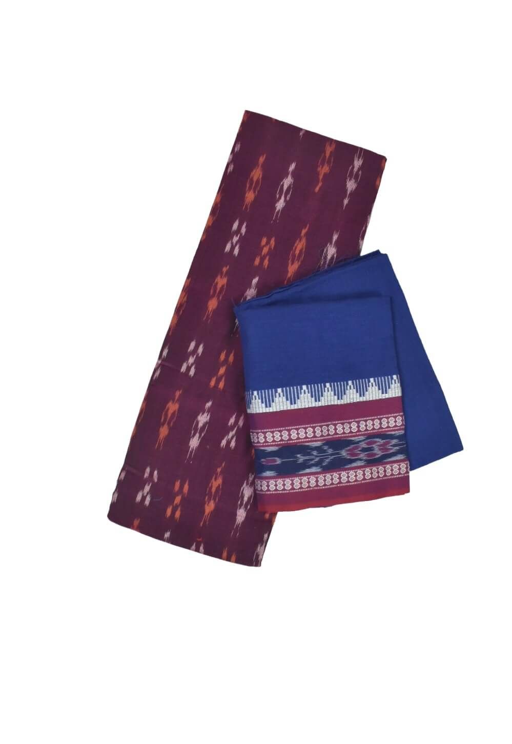 Purple Colour Sambalpuri Handloom Cotton Bomkai Dress Material